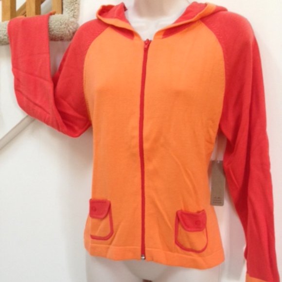 i.e. Relaxed Petite Hooded Cardigan, Size PL, 52% Nylon,48% Rayon - Picture 4 of 4